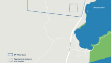 The proposed desalination plant will be set back from the bay by two kilometres